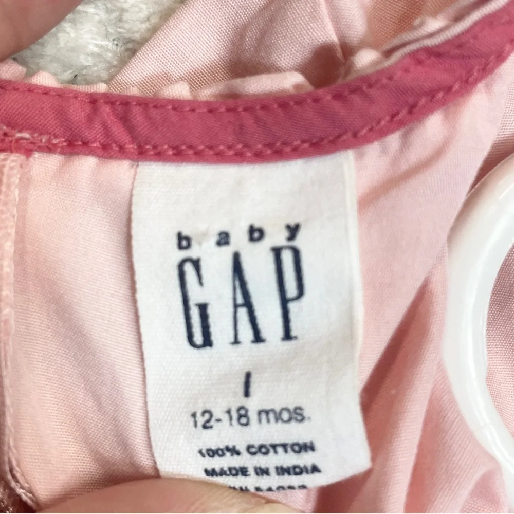 Baby Gap Infant Pink Kimono Style‎ Ruffle Pink 3/4 sleeve Dress Size 12-18mos